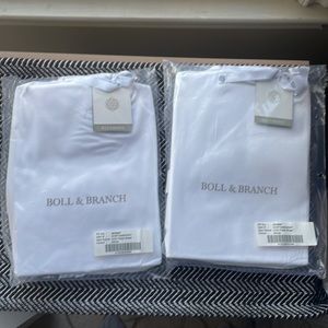 NWT Boll & Branch organic cotton fitted crib sheet set of 2
